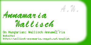 annamaria wallisch business card